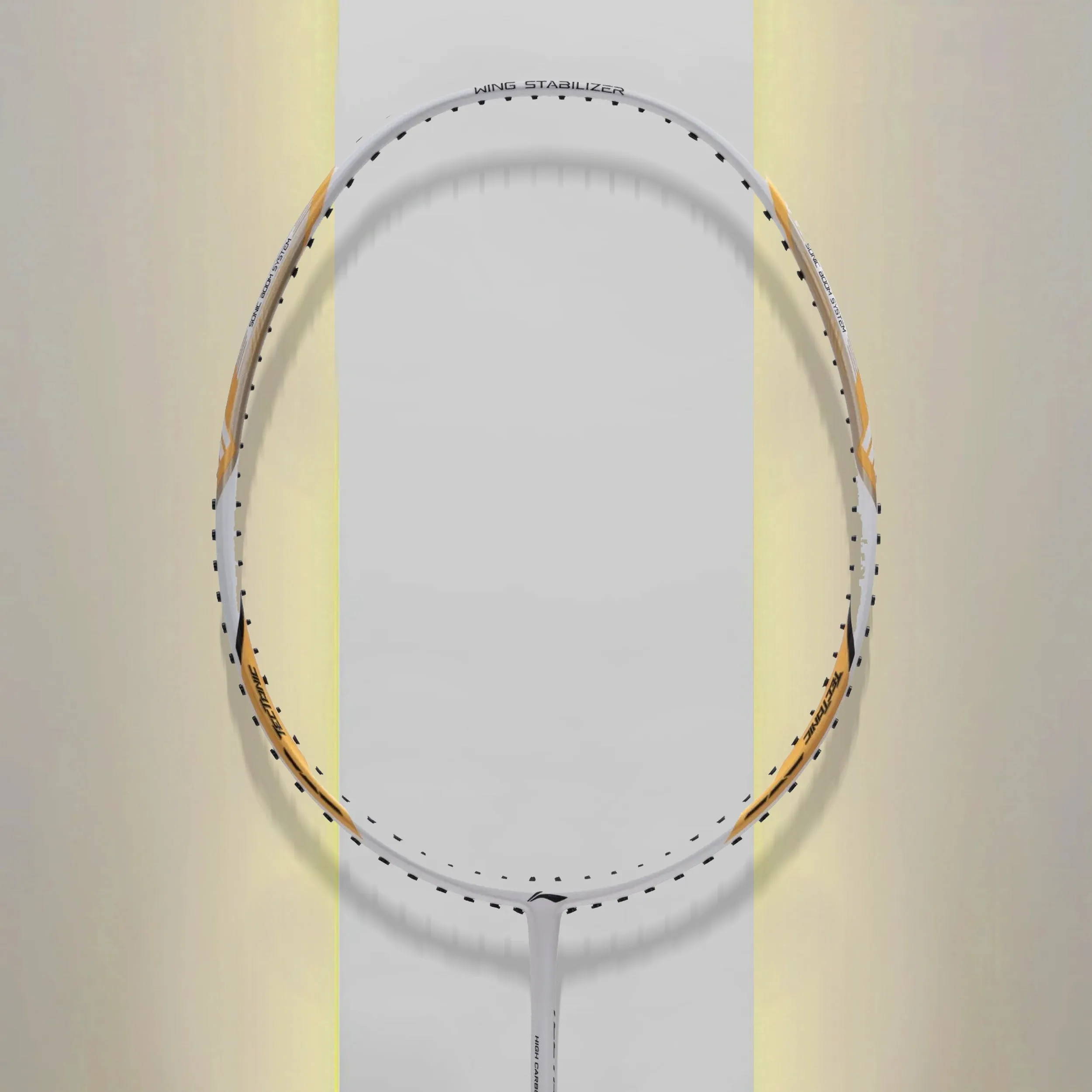 Li-Ning Tectonic 1S Badminton Racket- White / Gold